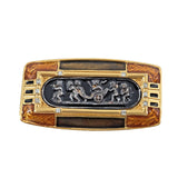 Signed Edgar Berebi Hapsburg Palace Gold Tone Metal Enameled Brooch Ltd Ed