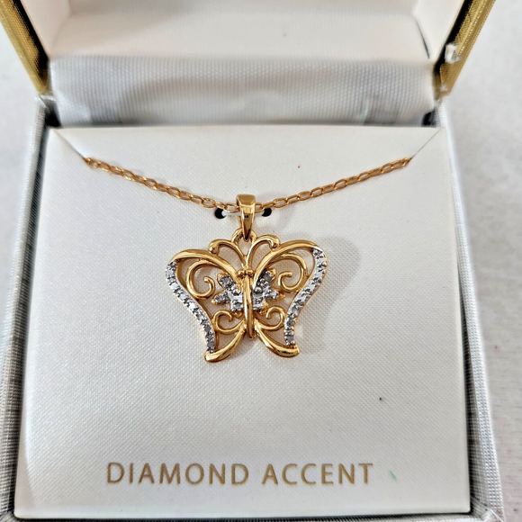 Butterfly Love Cubic Zirconia Accent 18