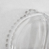 Imperial Glass Candlewick 6.5" Round Divided Relish Dish Clear Glass Beaded Edge