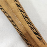 RARE Primitive 15" Tribal Ceremonial War Club Wood Hand Carved Geometric Pattern