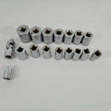 Craftsman 1/2" Drive V-Series SAE 12pt Socket Set 17 pc w/Univ Joint USA Vintage