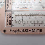 Vintage Ohmite 1968 Double-Sided Ohm's Law Resistance Calculator Slide Rule USA