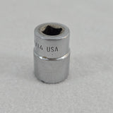 Snap-on MV14 1/4" Drive 7/16" 12 Point SAE Socket - USA Made - Vintage