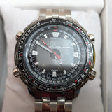 Seiko Duo-Display Quartz H023 Analog Digital World Time Watch New in Box Vintage