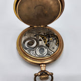 Elgin Gold Tone Fahys MONTAUK Open Face 17 Jewel Pocket Watch 1919 Not Working