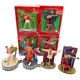 Carlton Cards Heirloom Collection Elvis Christmas Musical Ornaments 4pcs w/Boxes