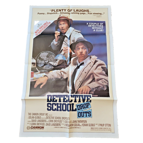 Vtg 1986 Detective School Drop Outs MGM/UA Home Video 27x41 Movie Poster  NEW