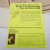 Vintage Elton John Fan Club 1975 1976 Newsletter Poster Mailer Set