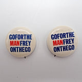 Vintage PA VFW Eugene Manfrey Campaign Pinback Buttons Pair Bastian Bros