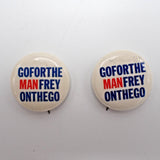Vintage PA VFW Eugene Manfrey Campaign Pinback Buttons Pair Bastian Bros