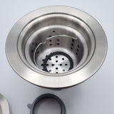 New Stainless Steel 3.5" Kitchen Sink Basket Strainer Drain Assembly w/Gaskets