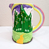 Wizard of Oz Star Jars Cookie Jar, Emerald City Pitcher & 4 Glasses 1998 Set VG