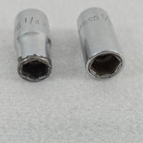 Snap-on 1/4" Drive 6 pt SAE MSV8 1/4" & MSV9 9/32" Sockets USA Made Vintage