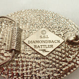 SSI Diamondback Rattler Eagle Belt Buckle Western Handcrafted USA 3-7/8" Vintage