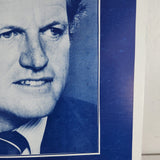 Vtg Ted Kennedy For President 1980 Campaign Poster Sign 22" x 14" Cardboard NOS