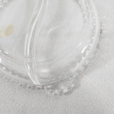 Imperial Glass Candlewick 6.5" Round Divided Relish Dish Clear Glass Beaded Edge