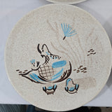 Lot of 10 Red Wing Potteries - Bob White Quail - 10-7/8" Dinner Plates 1962 MCM