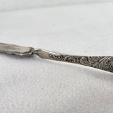 Rogers 1881 Master Butter Knife Silver Plate Twisted Handle 7" w/Floral Pattern