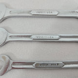 Vintage Snap-On 3pc Set Angle Head Open End Wrenches VS2022, VS1820 &VS1618  USA