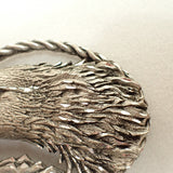 Pewter Bald Eagle EJC 1995 Belt Buckle USA 3-5/8"x2-3/4" Western Rare Vintage