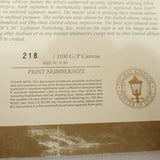 Thomas Kinkade Victorian Light 24x20 Ltd Ed Canvas #218/1100 Signed COA, Framed