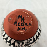 1950-60s Polychrome Pottery Olla Jar from Acoma, NM, Signed MA by Ma Aragon
