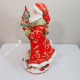 Fitz & Floyd Bellacara Santa 19" Figurine Centerpiece w/Box 2008 Handcrafted