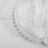 Imperial Glass Candlewick 6.5" Round Divided Relish Dish Clear Glass Beaded Edge