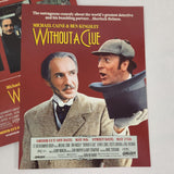 Vtg 1989 Without A Clue Orion Home Video 26x38 Movie Poster Pkg w/Michael Caine