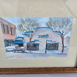 Southwestern Watercolor: Zummy's Adobe by Kat Wiederhorn - Mid-20th Century