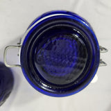 Vtg 1983 Crownford Giftware NY Cobalt Blue Clip-Top Canister Set w/New Seals