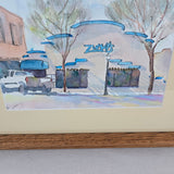 Southwestern Watercolor: Zummy's Adobe by Kat Wiederhorn - Mid-20th Century