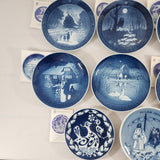 Royal Copenhagen, B&G, and Porsgrund Collector Plates 1973 to 1977 Set of 8
