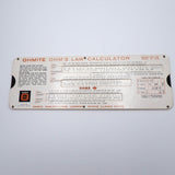Vintage Ohmite 1968 Double-Sided Ohm's Law Resistance Calculator Slide Rule USA