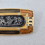 Signed Edgar Berebi Hapsburg Palace Gold Tone Metal Enameled Brooch Ltd Ed