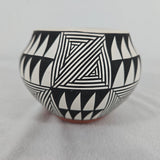 1950-60s Polychrome Pottery Olla Jar from Acoma, NM, Signed MA by Ma Aragon