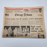 1982 Chicago Tribune Tylenol Cyanide Murders Newspaper Oct 5 Complete