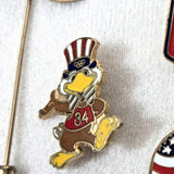 1984 Los Angeles Olympics LAOOC Bucket Hat M/L w/8 Pins including Sam Eagle USA