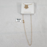 Butterfly Love Cubic Zirconia Accent 18" Necklace Pendant 18K w/Gift Box + Tags