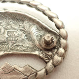 Pewter Bald Eagle EJC 1995 Belt Buckle USA 3-5/8"x2-3/4" Western Rare Vintage