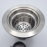 New Stainless Steel 3.5" Kitchen Sink Basket Strainer Drain Assembly w/Gaskets