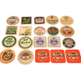 European & US Beer Coasters Mats Bar Pub Man Cave Art Breweriana 20 Pcs VG Vintage