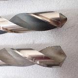 Vintage Hanson USA HSS Silver Deming Drill Bit Set of 10 Bits 17/32"-1" w/Tubes