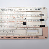 Vintage Ohmite 1968 Double-Sided Ohm's Law Resistance Calculator Slide Rule USA