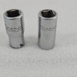 Snap-on 1/4" Drive 6 pt SAE MSV8 1/4" & MSV9 9/32" Sockets USA Made Vintage