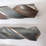 Vintage Hanson USA HSS Silver Deming Drill Bit Set of 10 Bits 17/32"-1" w/Tubes