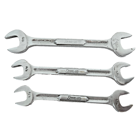 Vintage Snap-On 3pc Set Angle Head Open End Wrenches VS2022, VS1820 &VS1618  USA