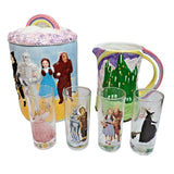 Wizard of Oz Star Jars Cookie Jar, Emerald City Pitcher & 4 Glasses 1998 Set VG