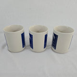 1980s Morton Salt Coffee Mugs: 1914 & 1921 Logos -When It Rains It Pours 3pcs