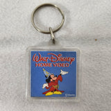 Vintage 1980s Mickey Mouse Wizard Sorcerer Walt Disney Home Video Key Chain LN